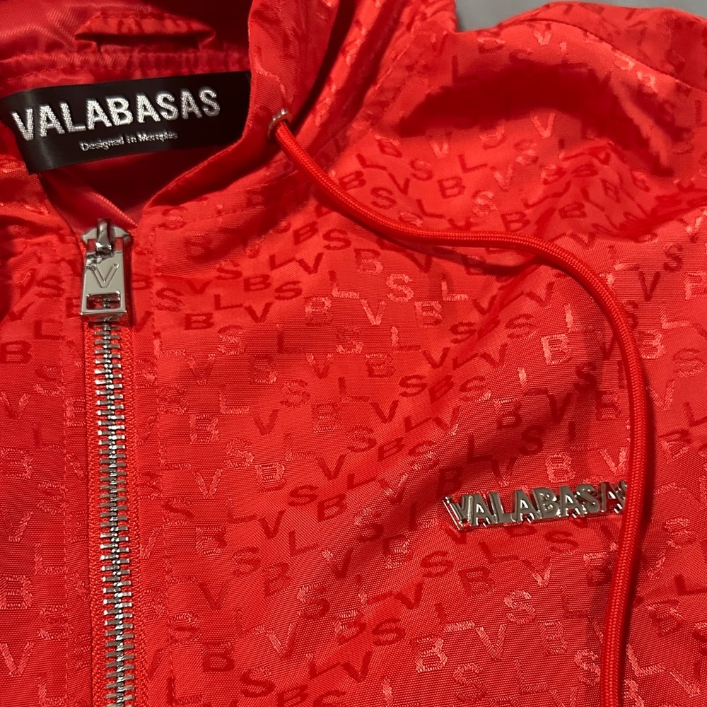 Valabasas Vibrant Red Patterned Jacket - image 4